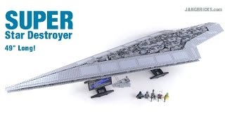 YouTube Thumbnail LEGO Star Wars Super Star Destroyer review! 4 feet long! set 10221
