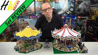 YouTube Thumbnail LEGO Grand Carousel 10196 aus 2009 und 10257 aus 2017