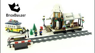 YouTube Thumbnail Lego 10259 Winter Village Station - Lego Speed Build