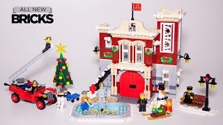 YouTube Thumbnail Lego Creator Expert 10263 Winter Village Fire Station Speed Build