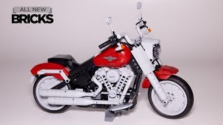 YouTube Thumbnail Lego Creator Expert 10269 Harley Davidson Fat Boy Speed Build