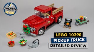 YouTube Thumbnail A different time machine - LEGO 10290 Pickup Truck detailed building review
