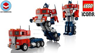 YouTube Thumbnail LEGO Transformers 10302 Optimus Prime Speed Build