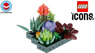YouTube Thumbnail LEGO Icons Botanical Collection 10309 Succulents Speed Build