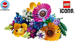 YouTube Thumbnail LEGO Wildflower Bouquet Speed Build - LEGO Icons 10313