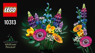 YouTube Thumbnail LEGO® Icons Wildflower Bouquet (10313)[939 pcs] Step-by-Step Building Instructions @TopBrickBuilder
