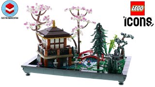 YouTube Thumbnail LEGO Icons 10315 Tranquil Garden Speed Build Review