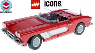 YouTube Thumbnail LEGO Icons 10321 Corvette - LEGO Speed Build Review
