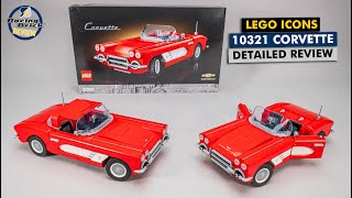 YouTube Thumbnail LEGO Icons 10321 Corvette detailed building review