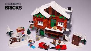 YouTube Thumbnail Lego Icons 10325 Alpine Lodge Winter Village Speed Build