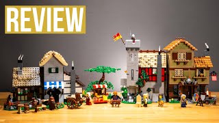 YouTube Thumbnail LEGO Icons Mittelalterlicher Stadtplatz REVIEW | Set 10332