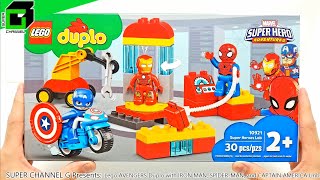 YouTube Thumbnail AVENGERS LEGO duplo UNBOXING and REVIEW! With IRON MAN, SPIDER-MAN, and CAPTAIN AMERICA