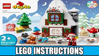 YouTube Thumbnail LEGO Instructions | Duplo | 10976 | Santa’s Gingerbread House