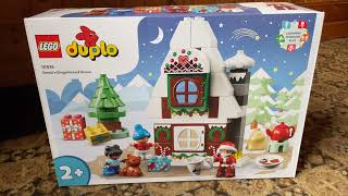 YouTube Thumbnail Lego Duplo Lebkuchenhaus mit Weihnachtsmann im Review (LEGO 10976)