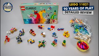 YouTube Thumbnail LEGO 11021 90 Years of Play detailed review