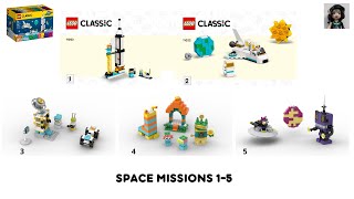 YouTube Thumbnail 5 SPACE MISSIONS Lego classic 11022 ideas BUILDING INSTRUCTIONS How to build