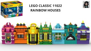 YouTube Thumbnail RAINBOW HOUSES Lego classic 11022 ideas How to build