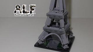 YouTube Thumbnail Lego Architecture 21019 The Eiffel Tower - Lego Speed Build Review