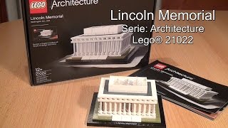 YouTube Thumbnail Lego Lincoln Memorial: Test+Speed Build bzw. Stopmotion (Architecture Set 21022 deutsch)