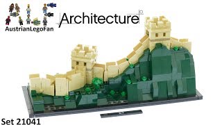 YouTube Thumbnail Lego Architecture 21041 Great Wall of China - Lego Speed Build Review