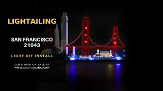 YouTube Thumbnail Lightailing Light kit Install in the Lego San Francisco #21043