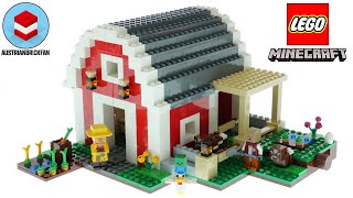 YouTube Thumbnail LEGO Minecraft 21187 The Red Barn Speed Build