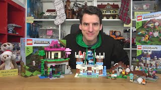 YouTube Thumbnail Drei Sets für 50€, nur eines weiß davon nichts: LEGO® Minecraft 21183, 21186 &amp; 21190