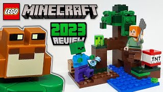 YouTube Thumbnail LEGO Minecraft the Swamp Adventure (21240) - 2023 EARLY Set Review