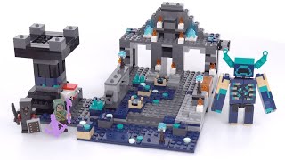 YouTube Thumbnail LEGO Minecraft The Deep Dark Battle 21246 review! The Warden Approaches...