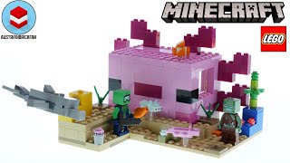 YouTube Thumbnail LEGO Minecraft 21247 The Axolotl House - LEGO Speed Build Review