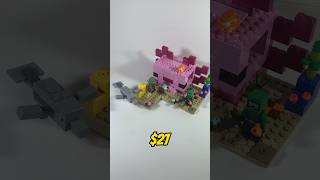 YouTube Thumbnail LEGO Minecraft Axolotl House Review