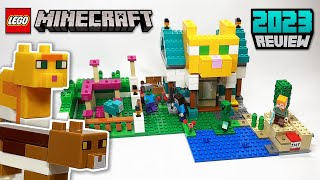 YouTube Thumbnail LEGO Minecraft Crafting Box 4.0: The Cat Cottage (21249) - 2023 Set Review
