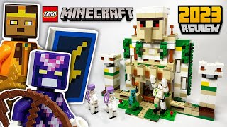 YouTube Thumbnail LEGO Minecraft the Iron Golem Fortress (21250) - 2023 Set Review