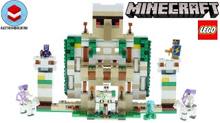 YouTube Thumbnail LEGO Minecraft 21250 The Iron Golem Fortress - LEGO Speed Build Review