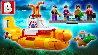 YouTube Thumbnail Lego The Beatles Yellow Submarine Set 21306 | Unbox Build Time Lapse Review