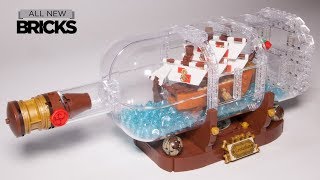YouTube Thumbnail Lego Ideas 21313 Ship in a Bottle Lego Speed Build