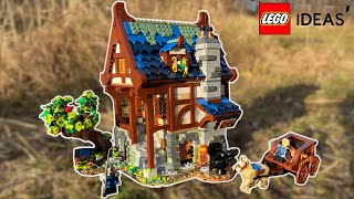 YouTube Thumbnail Endlich Mittelalter, da geht noch mehr LEGO!  | Ideas &quot;Medieval Blacksmith&quot; Set 21325 Review