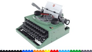 YouTube Thumbnail LEGO Ideas Typewriter set 21327 review! Shockingly good functions, still no match for the real thing
