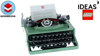 YouTube Thumbnail LEGO Ideas 21327 Typewriter - LEGO Speed Build Review