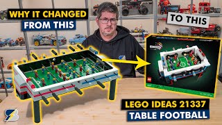 YouTube Thumbnail It changed a lot, but for a reason - reveal &amp; the full story of the LEGO Ideas 21337 Foosball Table