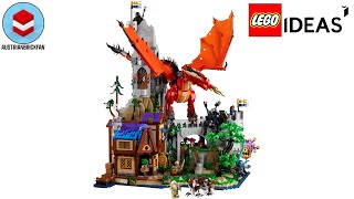 YouTube Thumbnail LEGO Ideas 21348 Dungeons &amp; Dragons: Red Dragon&#39;s Tale Speed Build Review