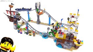 YouTube Thumbnail LEGO Creator Pirate Roller Coaster review! ☠️ 31084