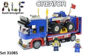 YouTube Thumbnail Lego Creator 31085 Mobile Stunt Show - Lego Speed Build Review