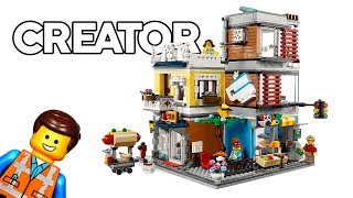 YouTube Thumbnail LEGO Creator Stadthaus mit Zoohandlung &amp; Café (31097) - Speed build