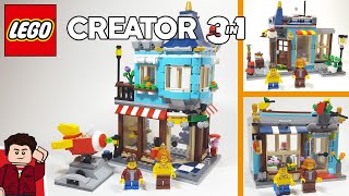 YouTube Thumbnail LEGO Creator 3 n 1Townhouse Toy Store (31105) Set Review