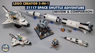 YouTube Thumbnail LEGO Space Race - LEGO Creator 3-in-1 Space Shuttle Adventure vs big NASA sets