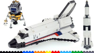 YouTube Thumbnail LEGO Creator Space Shuttle Adventures 3-in-1 review! All three builds - set 31117