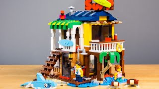 YouTube Thumbnail LEGO Creator Surfer-Strandhaus REVIEW | Set 31118