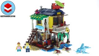 YouTube Thumbnail Lego Creator 31118 Surfer Beach House - Lego Speed Build Review