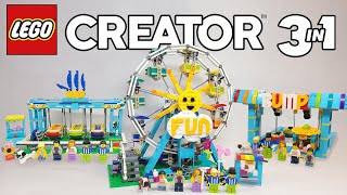 YouTube Thumbnail LEGO Creator 3 in 1 Ferris Wheel ALL THREE BUILDS (31119) - 2021 Set Review